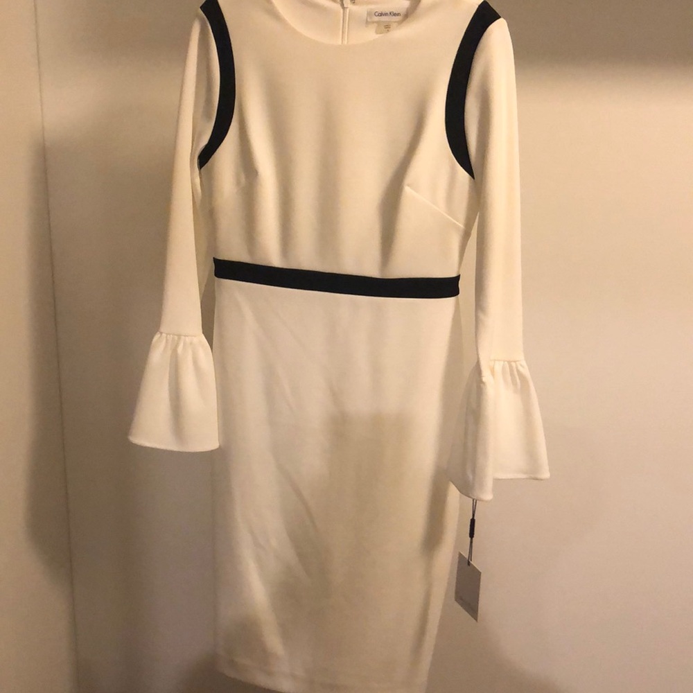 FREE SHIPPING CK Cream and Black Dress